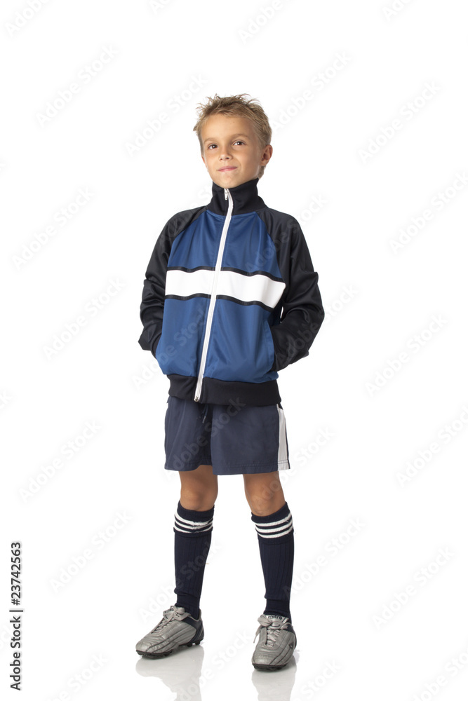 Young boy in football uniform Young boy in football uniform