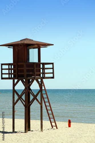 Watchtower Cullera beach Valencia province Spain