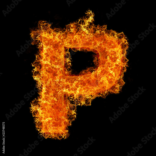 Fire letter P