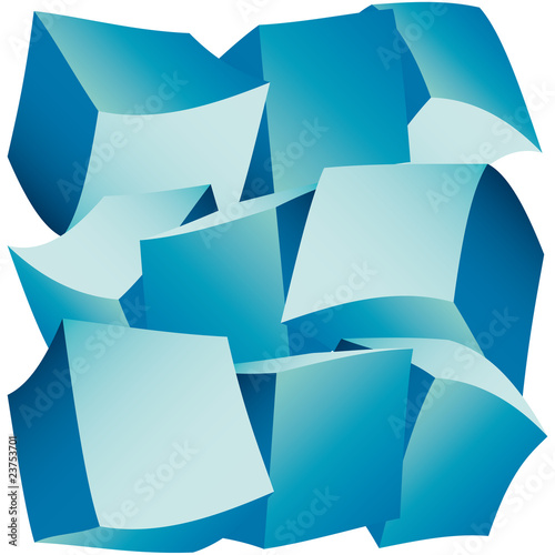 3D composition of cubes vector illustration