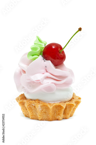 Obraz na płótnie sweet cake with cherry w salonie