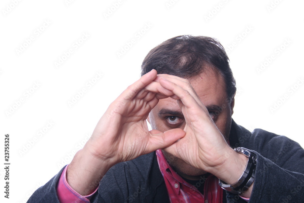 young casual man portrait in a white background young casual man portrait in a white background