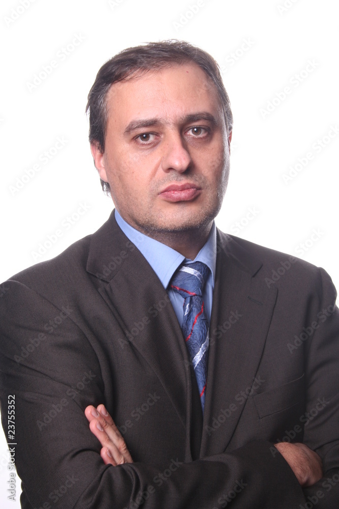 young business man portrait in white background young business man portrait in white background