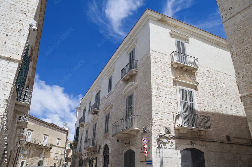 Historic palaces. Trani. Apulia.