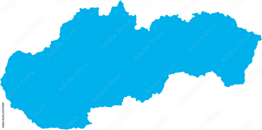 There is a map of Slovakia country
