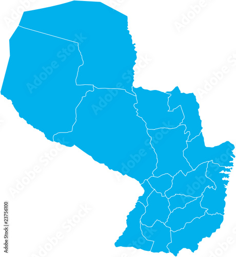 There is a map of Paraguay country
