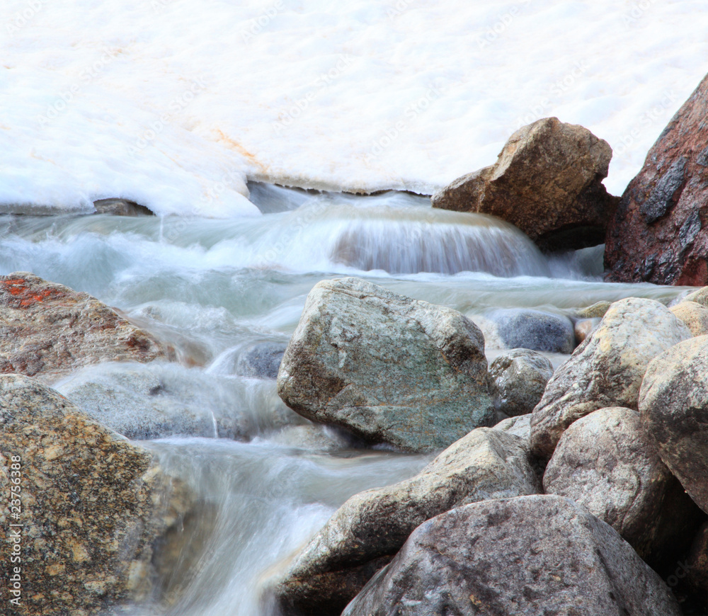 Purely clean mountain stream Purely clean mountain stream