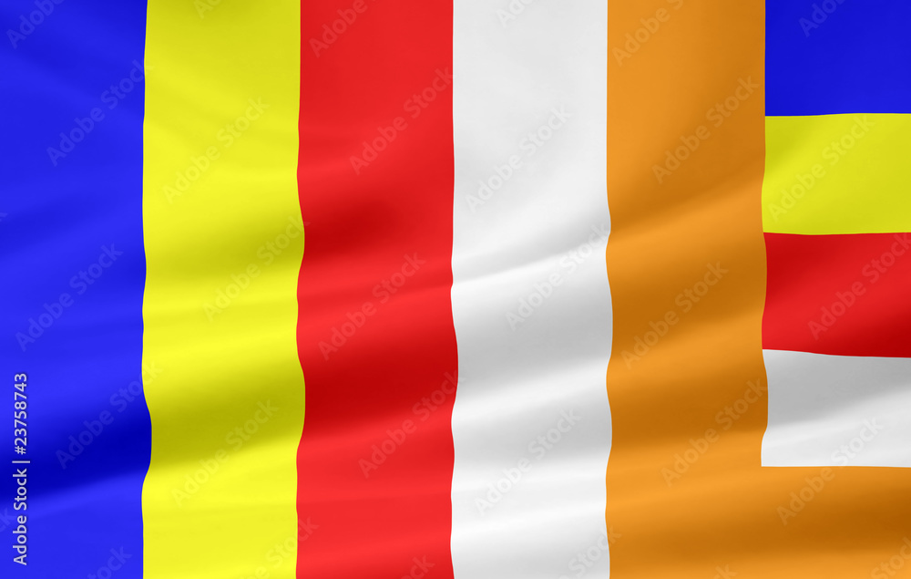 Obraz premium Flagge des Buddhismus