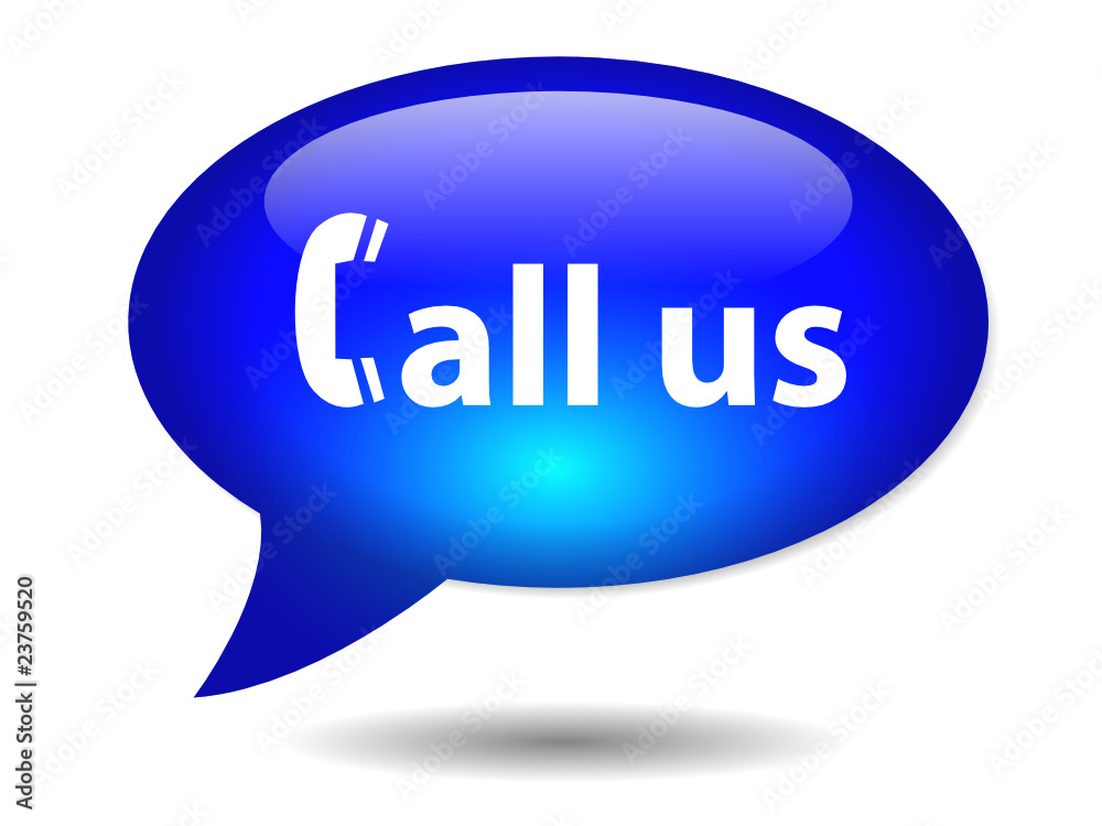 CALL US speech bubble icon (contact customer service web button) CALL US speech bubble icon (contact customer service web button)