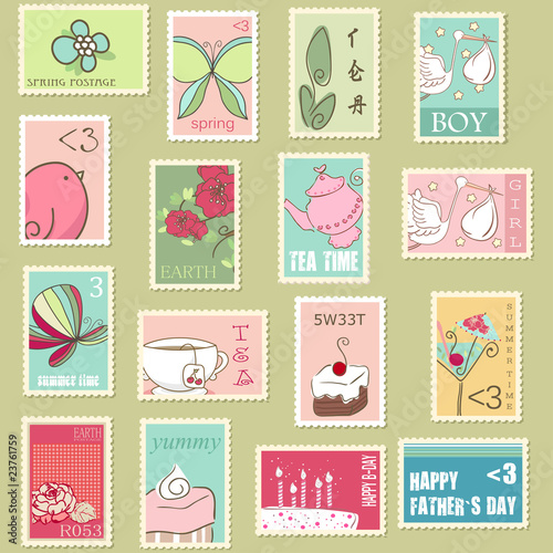 collection of postage stamps