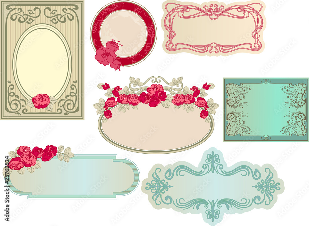 vintage romantic labels