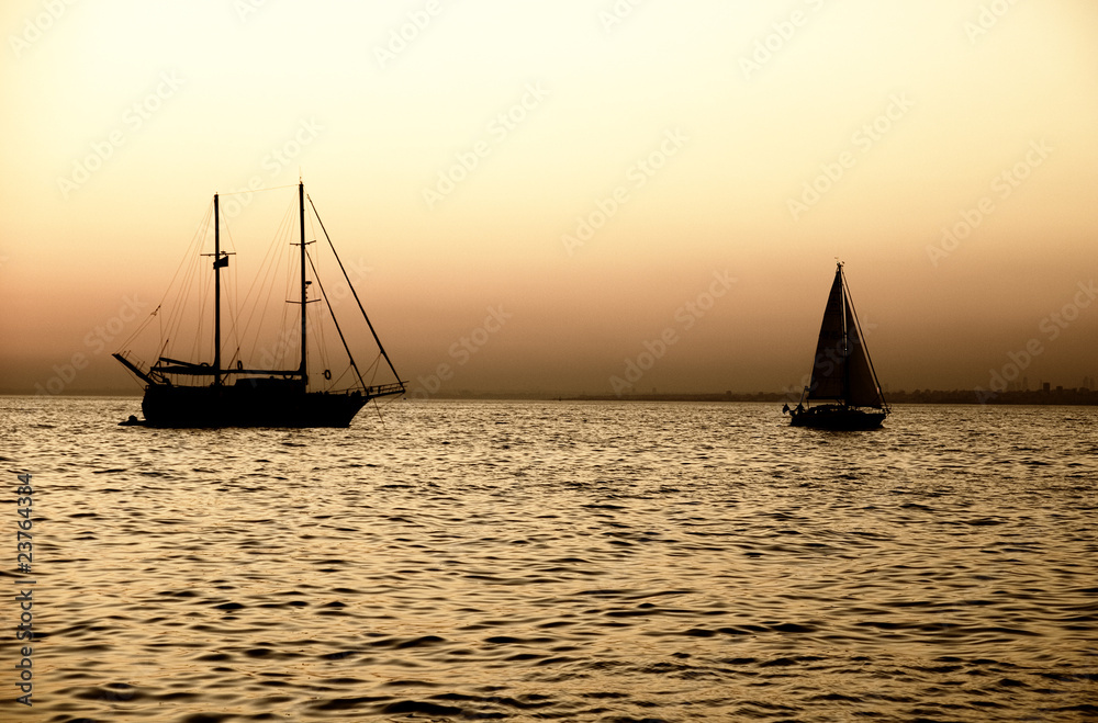sailing and sunset