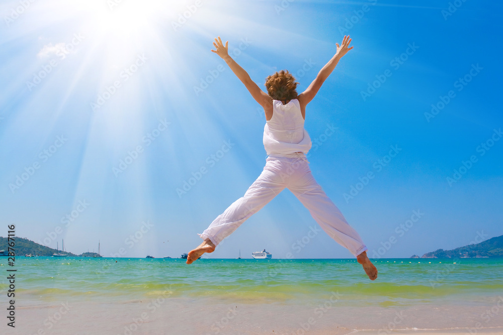 Obraz premium girl runs