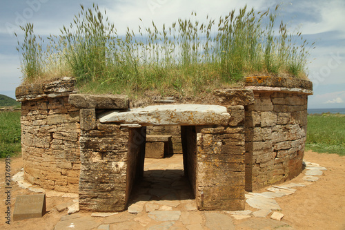 etruscan tomb, Baratti  archaeological  site, Italy photo