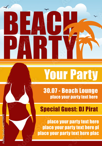 Beach Party Flyer