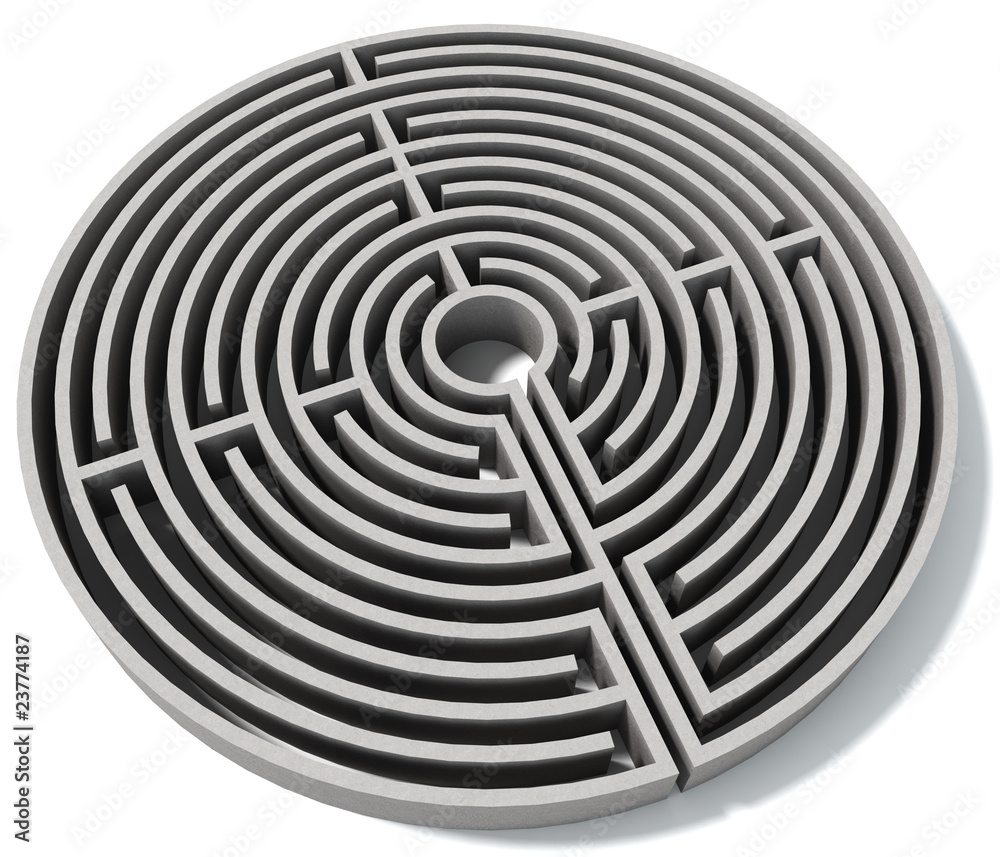 Labyrinth, isolated on white Labyrinth, isolated on white