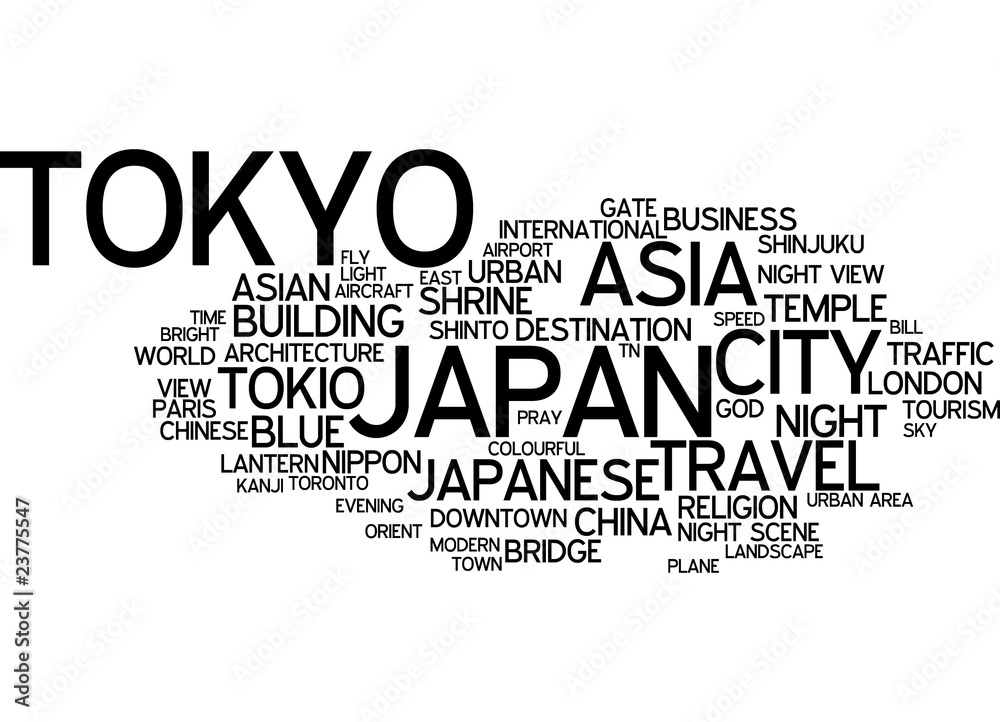 Obraz premium Tokyo - Typography Wallpaper