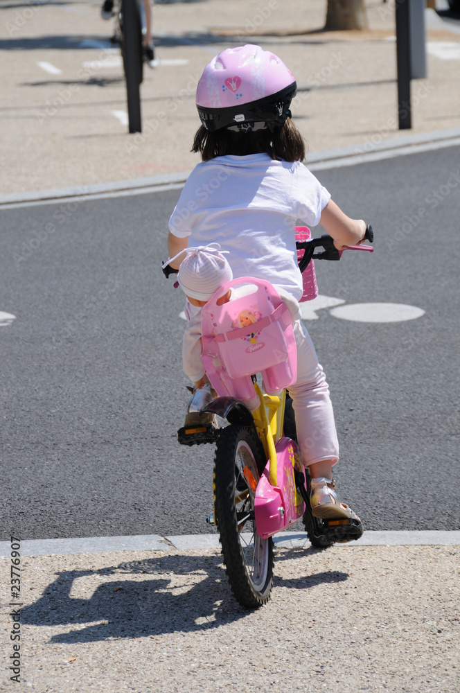 Girl has bike