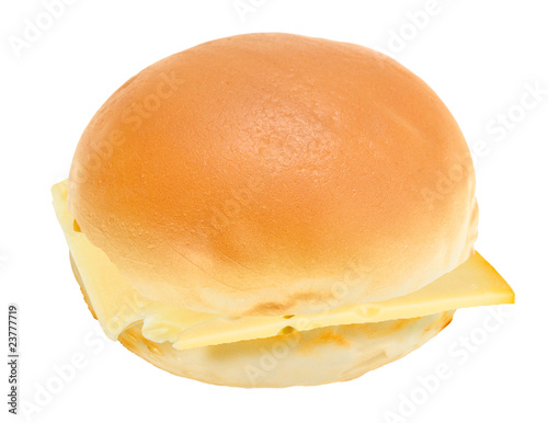 Single loaf of roll with cheese