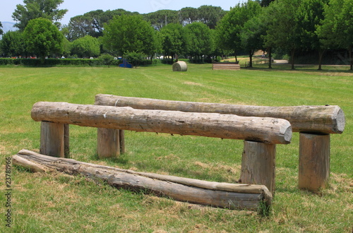 Equitation obstacle at a show jumping contest