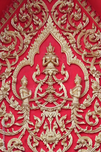 art on gable of monk house  Wat Nong Kham  Borabue  Mahasarakam