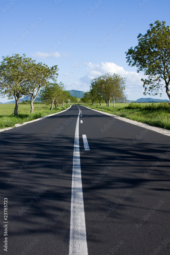 Straight asphalt road Straight asphalt road