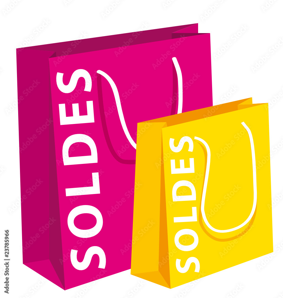 Sacs de shopping soldes Stock Vector | Adobe Stock