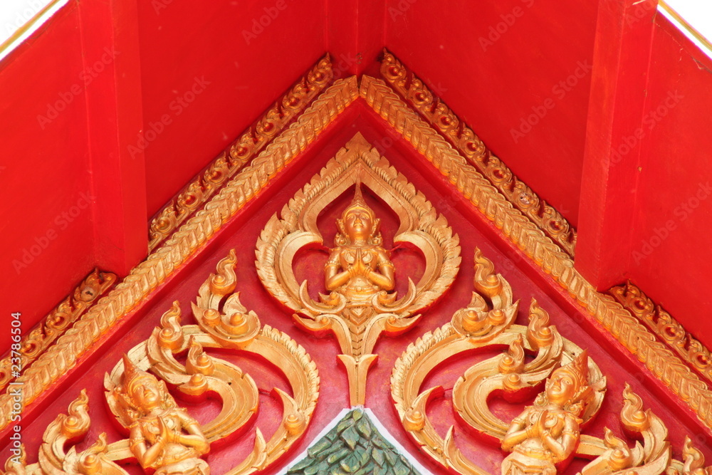 art on archway of Wat Nong Waeng, Borabue, Mahasarakam