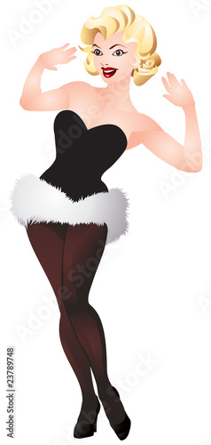 Pinup blonde girl