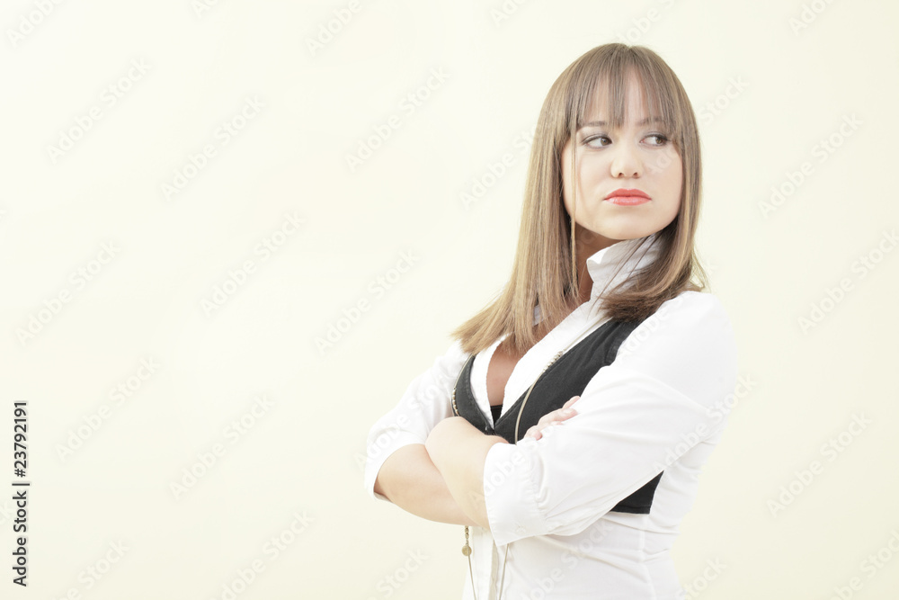 Woman with arms crossed Woman with arms crossed