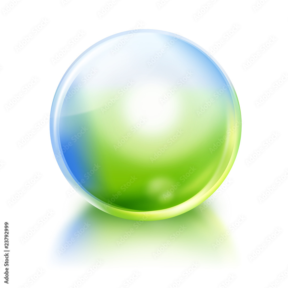 Green and Blue Nature Orb Icon