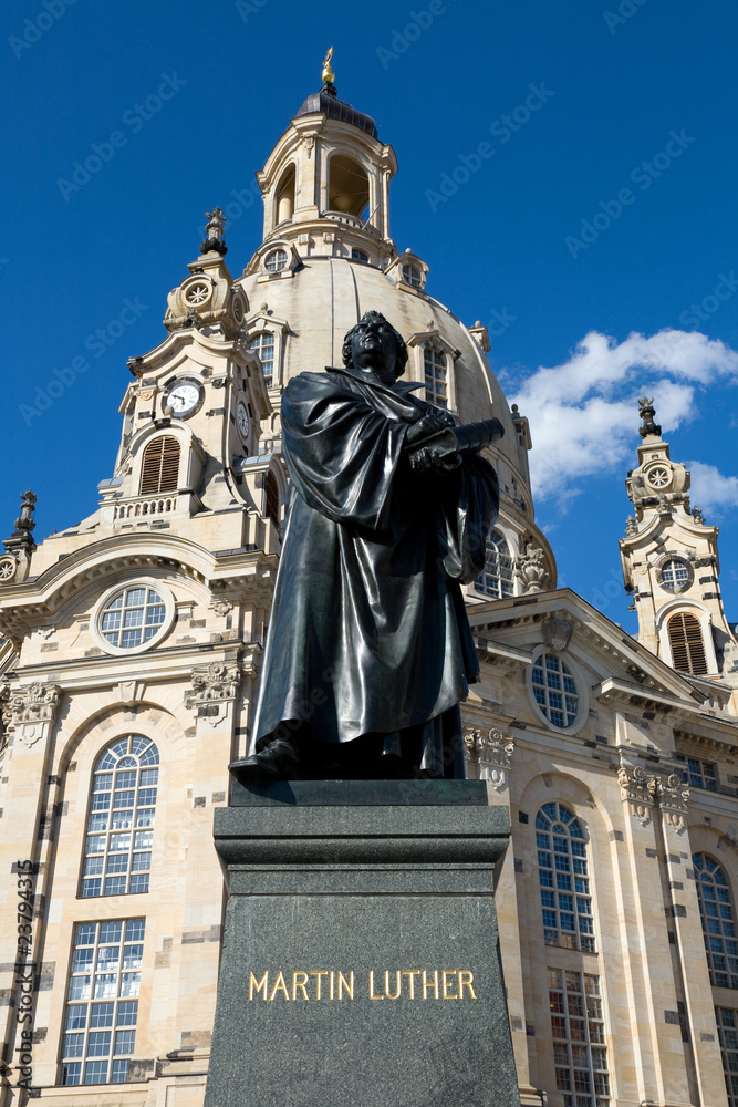 Frauenkirche mit Luther-Denkmal, Dresden