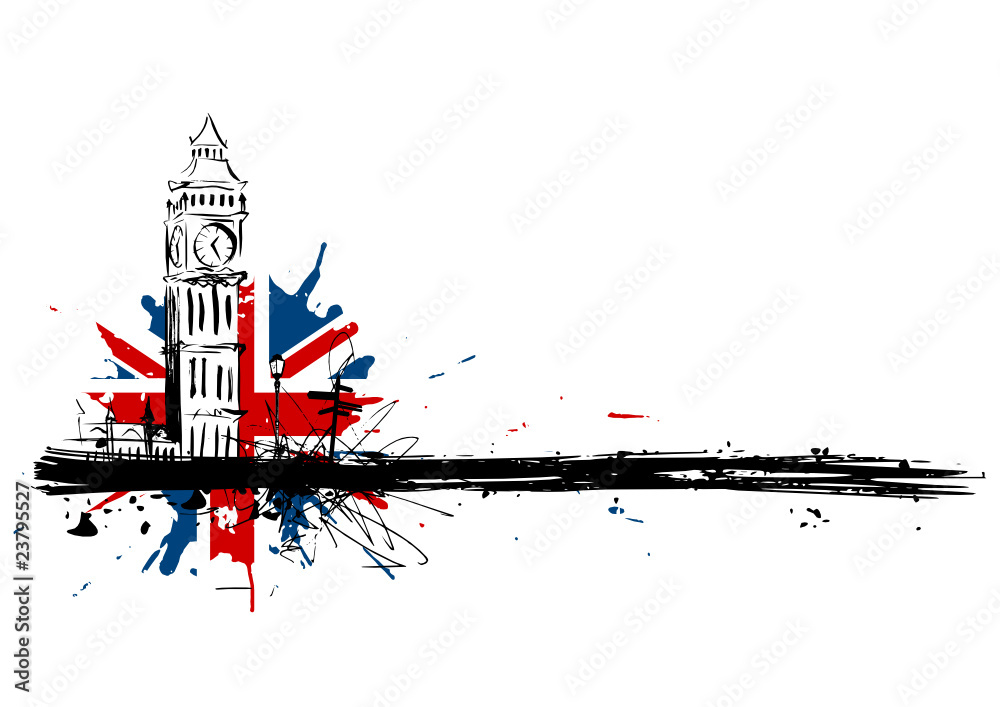 Naklejka premium Londyn - tło UK