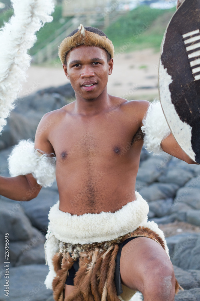 african zulu man Stock Photo | Adobe Stock