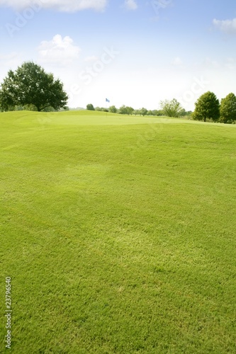 Green Golf grass landscape in Texas