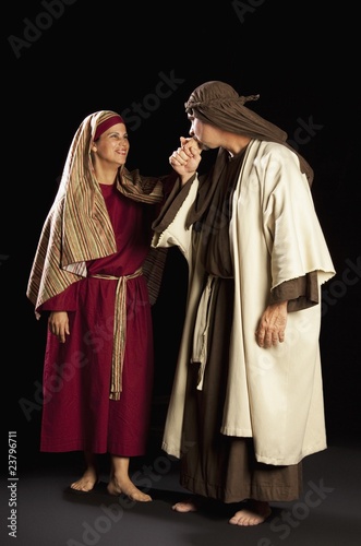 People Depicting Mary And Joseph