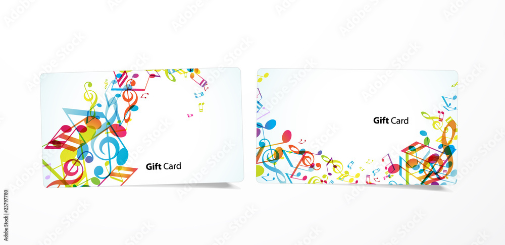 Vector colored business cards.