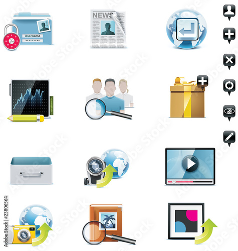 Vector social media icons set. Part 3