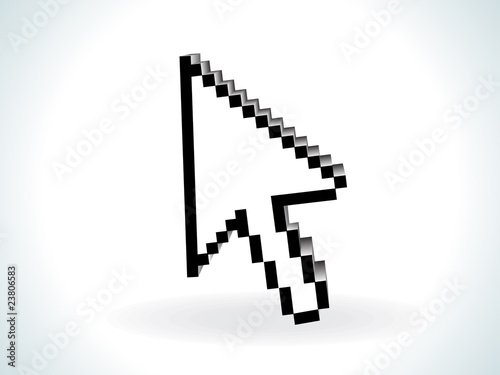 abstract cursor icon 3d