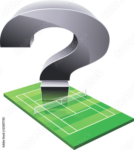 Le tennis sur gazon en question (détouré)