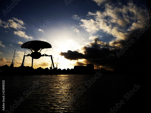 Alien Tripod In The Docklands