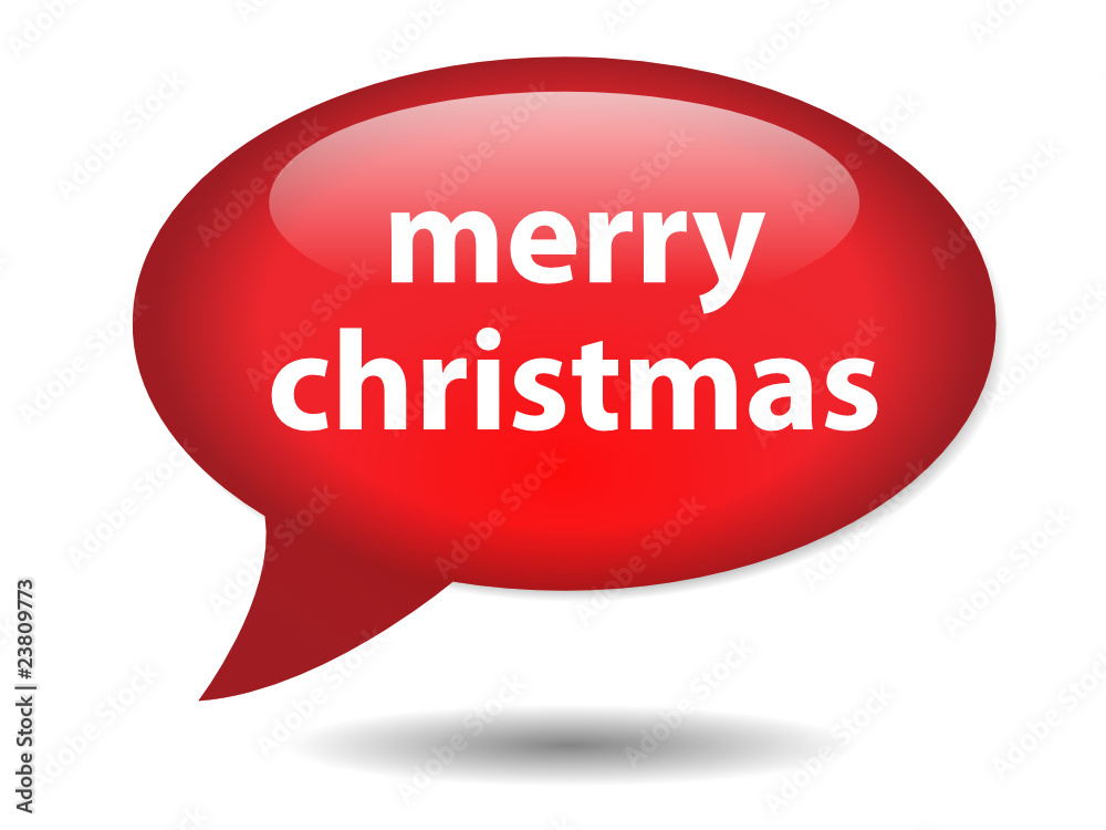 MERRY CHRISTMAS Speech Bubble Icon (Santa Claus Wishes Xmas) MERRY CHRISTMAS Speech Bubble Icon (Santa Claus Wishes Xmas)