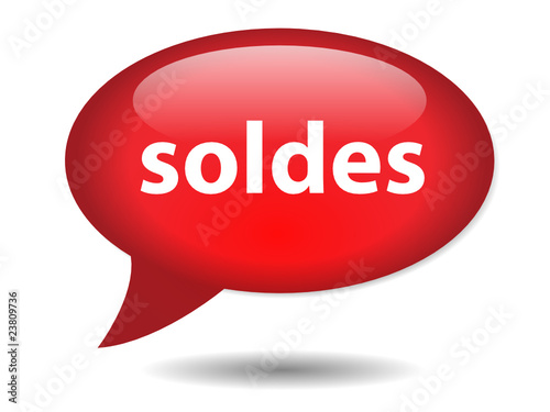 Bouton Bulle SOLDES (vente offre spéciale prix achats déstockage