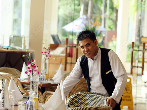 waiter at work