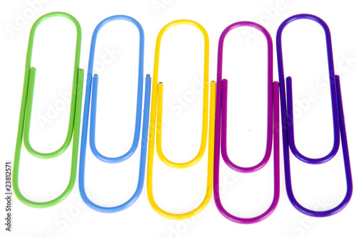 Quadro em tela colorful paperclips