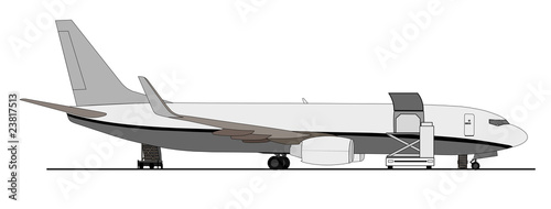 Handling on cargo aircraft on the ramp