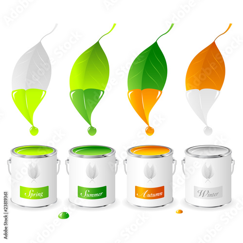 Four Seasons - Set 01 - Paint Tins