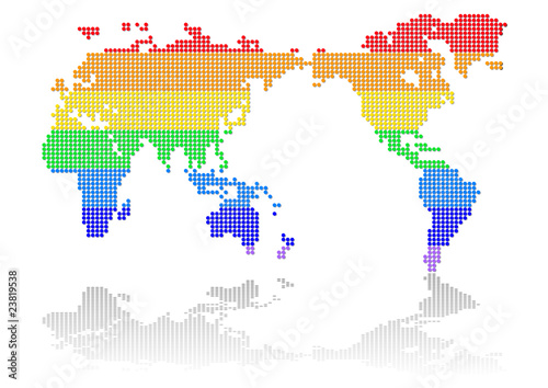 虹色の世界地図