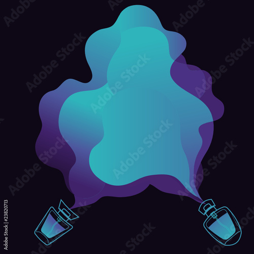 bottles of perfume vector