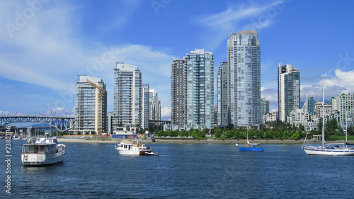 Vancouver waterfront marina on a clear blue summer day © stevech